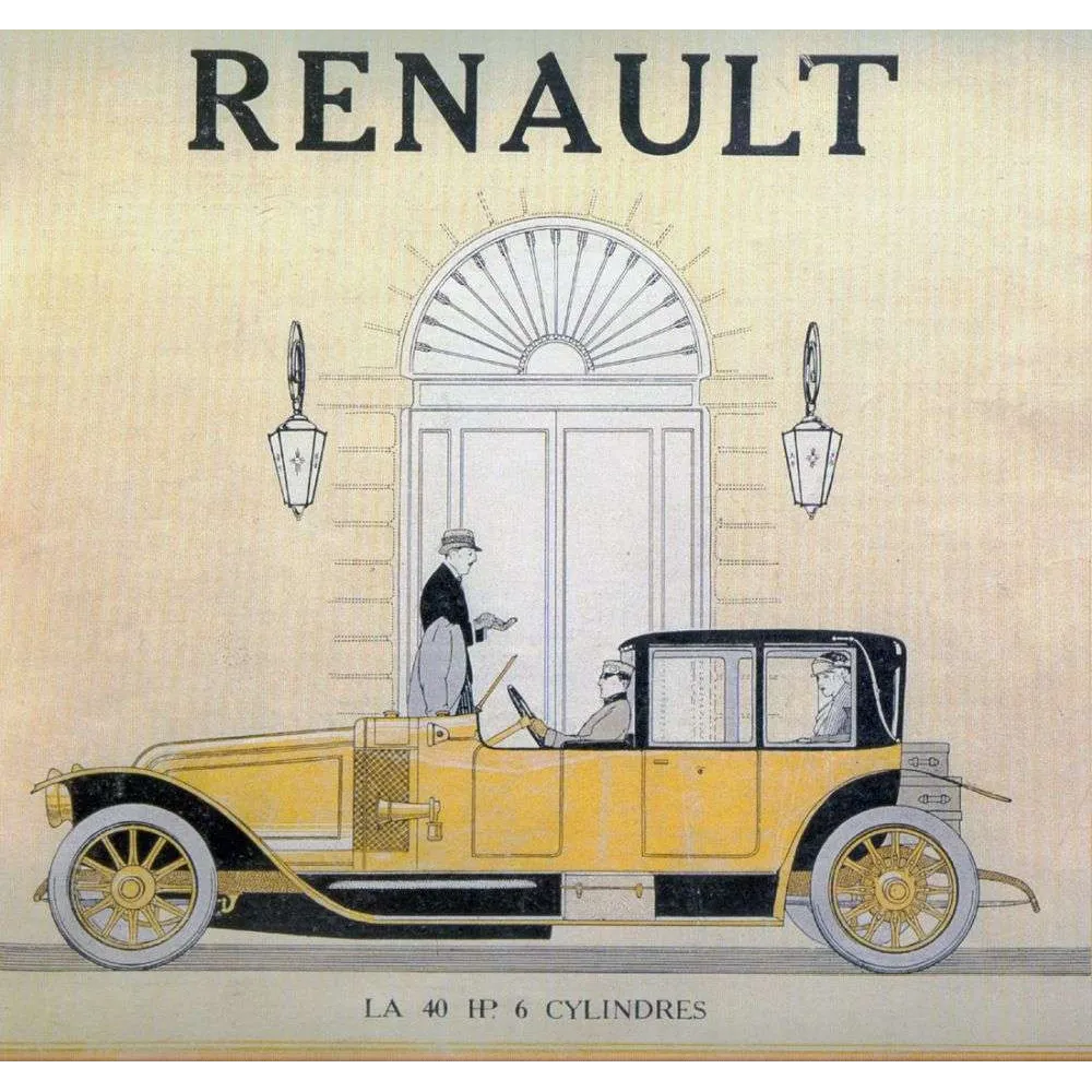 Pub vintage Renault 40 HP berline de luxe