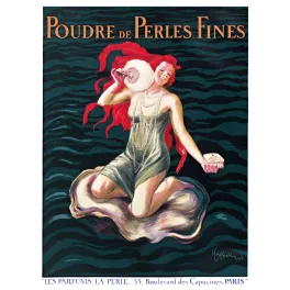 Pub vintage Poudre Perles Fines Cappiello 1921 Paris