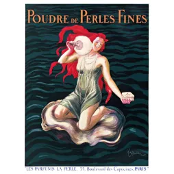 Pub vintage Poudre Perles Fines Cappiello 1921 Paris
