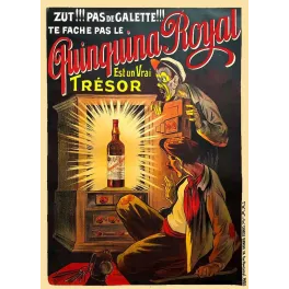Pub vintage apéritif Quinquina Royal coffre-fort trésor