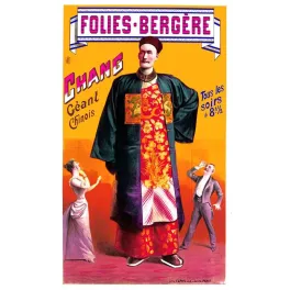 Affiche vintage Folies-Bergère Chang Géant Chinois Paris