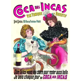 Pub vintage Coca des Incas vin tonique Paris Belle Époque