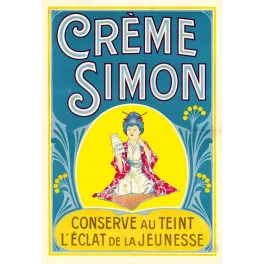 Pub vintage Crème Simon beauté teint Art Nouveau geisha
