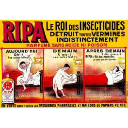Pub vintage insecticide RIPA Belgique roi des insecticides