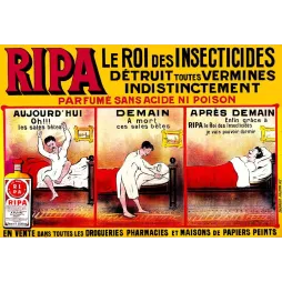 Pub vintage insecticide RIPA Belgique roi des insecticides