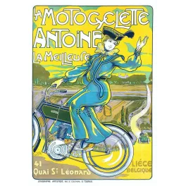 Pub vintage Motocyclette Antoine Liège Belgique 1900