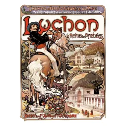 Affiche ancienne Luchon Pyrénées Chemin de Fer Art Nouveau – Fine Art