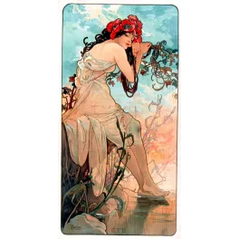 Illustration vintage Mucha Été Quatre Saisons 1896 Art Nouveau
