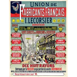 Pub vintage grand magasin Union Fabricants Français Lecorsier Paris XIXe