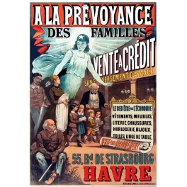 Pub vintage vente à crédit Prévoyance Familles Le Havre XIXe