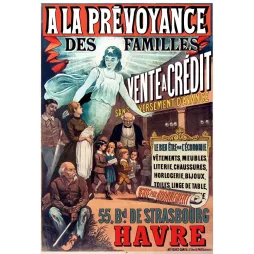 Pub vintage vente à crédit Prévoyance Familles Le Havre XIXe