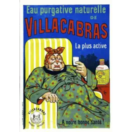 Pub vintage eau purgative Villacabras femme robe chambre Ogé