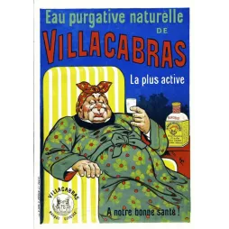 Pub vintage eau purgative Villacabras femme robe chambre Ogé