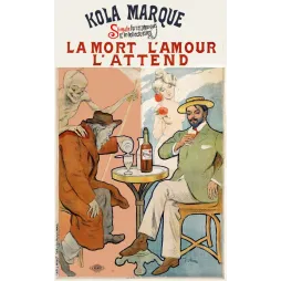 Pub vintage Kola Marque tonique mort amour Belle Époque