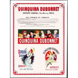 Document publicitaire vintage Quinquina Dubonnet apéritif Paris XIXe