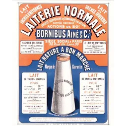 Pub vintage laiterie Bornibus Paris lait breton livraison XIXe