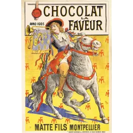Pub vintage chocolat La Faveur Matte Montpellier 1665 héraut