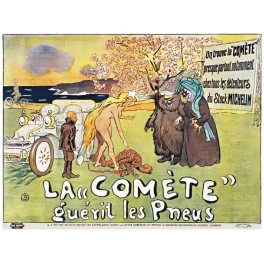 Pub vintage pneumatiques La Comète Michelin Jeanniot automobil