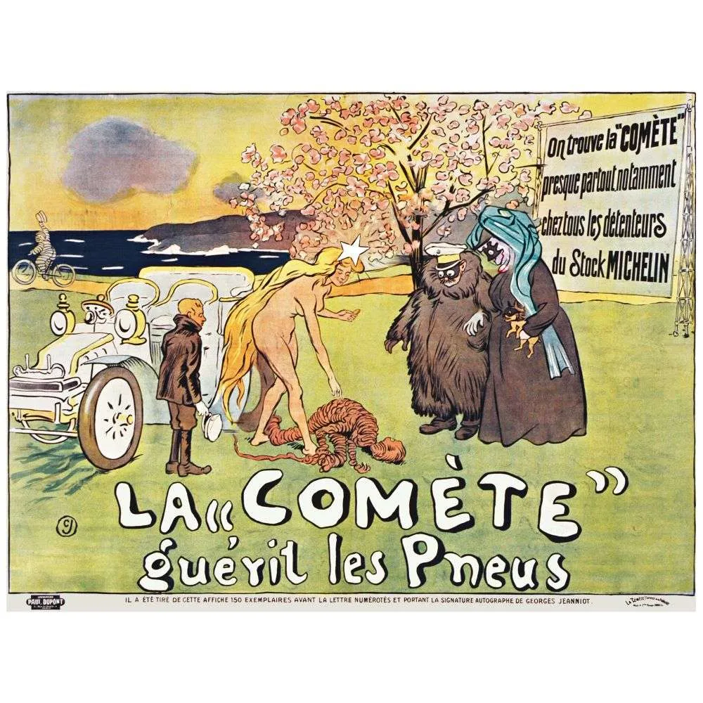 Pub vintage pneumatiques La Comète Michelin Jeanniot automobil Pub vintage pneumatiques La Comète Michelin Jeanniot automobil