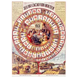 Jeu Cacao Van Houten 1889 – Document publicitaire vintage