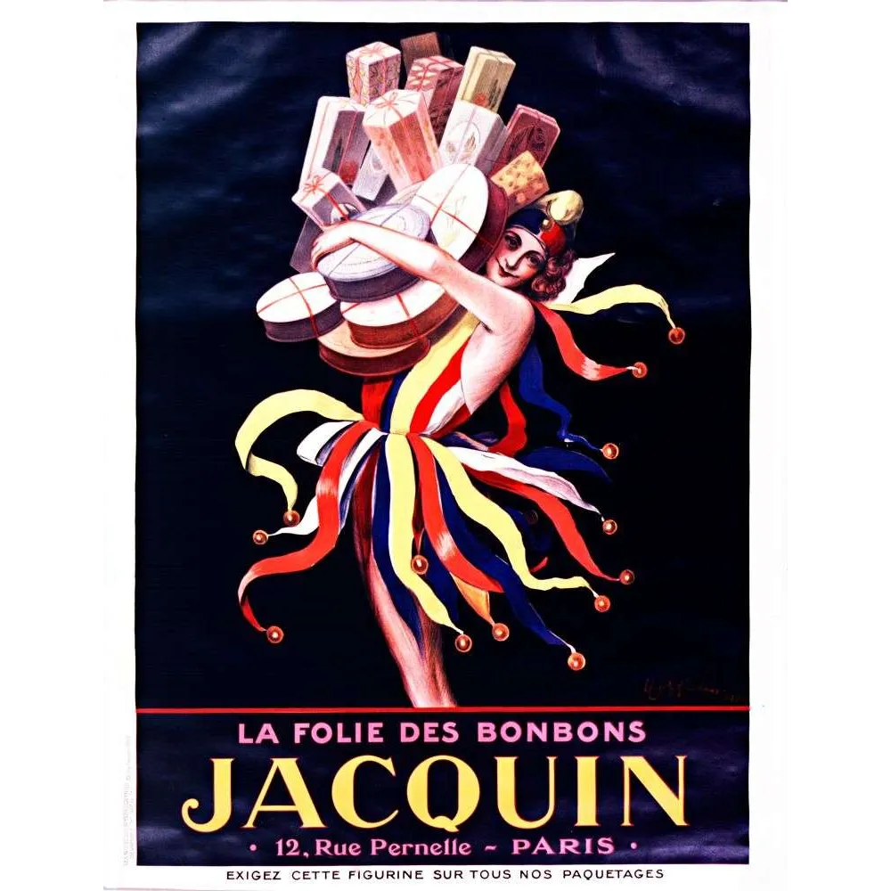 Jacquin Bonbons Paris – Affiche pub vintage confiserie Jacquin Bonbons Paris – Affiche pub vintage confiserie