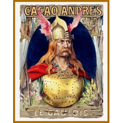 Cacao André's Le Gaulois – Affiche pub vintage chocolat