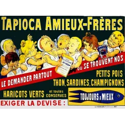 Tapioca Amieux-Frères – Affiche pub vintage conserves France