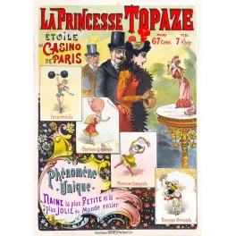 Princesse Topaze Casino de Paris – Affiche spectacle vintage