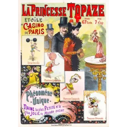 Princesse Topaze Casino de Paris – Affiche spectacle vintage