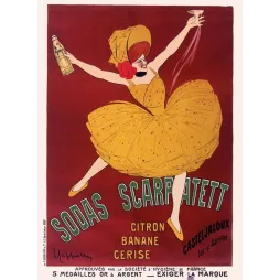 Sodas Scarpatett – Affiche pub vintage boisson gazeuse Cappiello