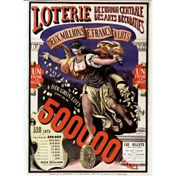 Loterie Arts Décoratifs – Affiche historique Paris XIXe siècle