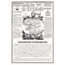 Gravure encyclopédique Finistère département XIXe siècle - Fac-similé de document ancien