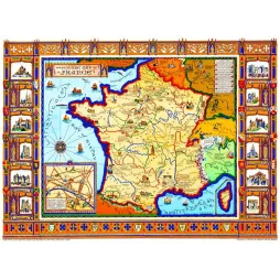 The Picture map of France 1929 - Cartographie ancienne