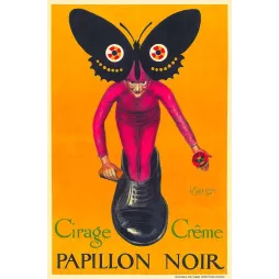 Affiche Cirage Papillon Noir Cappiello 1921 | Cadeau-Souvenir