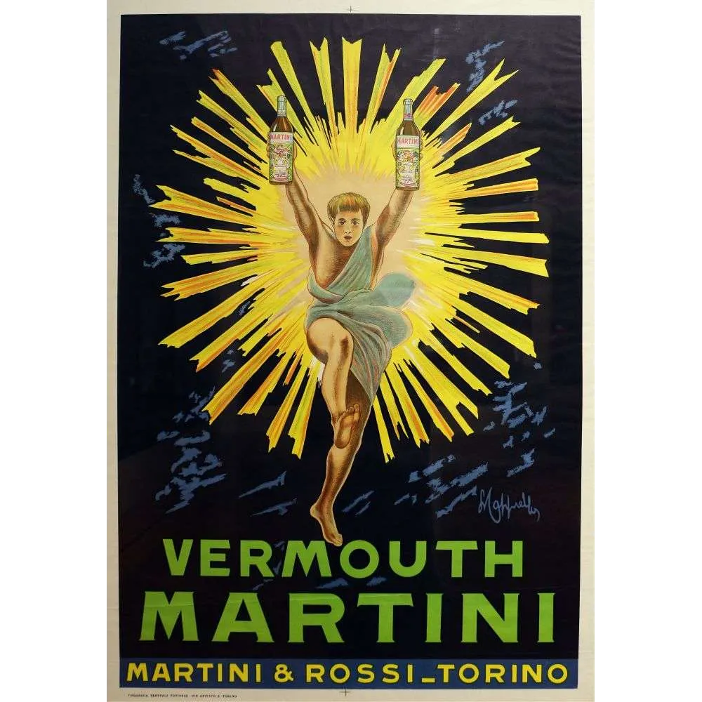 Affiche Vermouth Martini Rossi Cappiello Turin | Cadeau-Souvenir Affiche Vermouth Martini Rossi Cappiello Turin | Cadeau-Souvenir