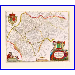 Carte Isle de France Damien Templeux XVIIe siècle | Cadeau-Souvenir
