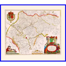 Carte Isle de France Damien Templeux XVIIe siècle | Cadeau-Souvenir