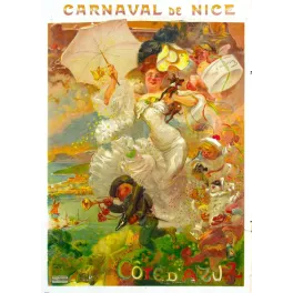 Affiche Carnaval de Nice Côte d'Azur Willette | Cadeau-Souvenir