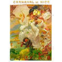 Affiche Carnaval de Nice Côte d'Azur Willette | Cadeau-Souvenir