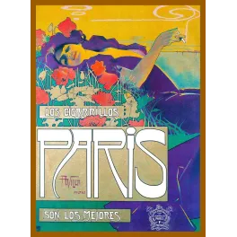 Affiche Cigarrillos Paris Villa Milan tabac coquelicots | Cadeau-Souvenir