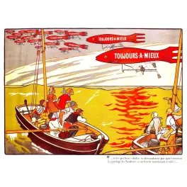 Affiche humoristique Toujours-A-Mieux sardines volantes pêcheurs | Cadeau-Souvenir