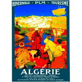 Affiche touristique Algérie PLM Cauvy port orientaliste | Cadeau-Souvenir