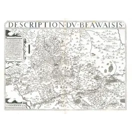 Carte Beauvaisis Damien Templeux XVIIe siècle Picardie Normandie | Cadeau-Souvenir