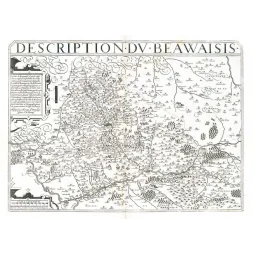 Carte Beauvaisis Damien Templeux XVIIe siècle Picardie Normandie | Cadeau-Souvenir