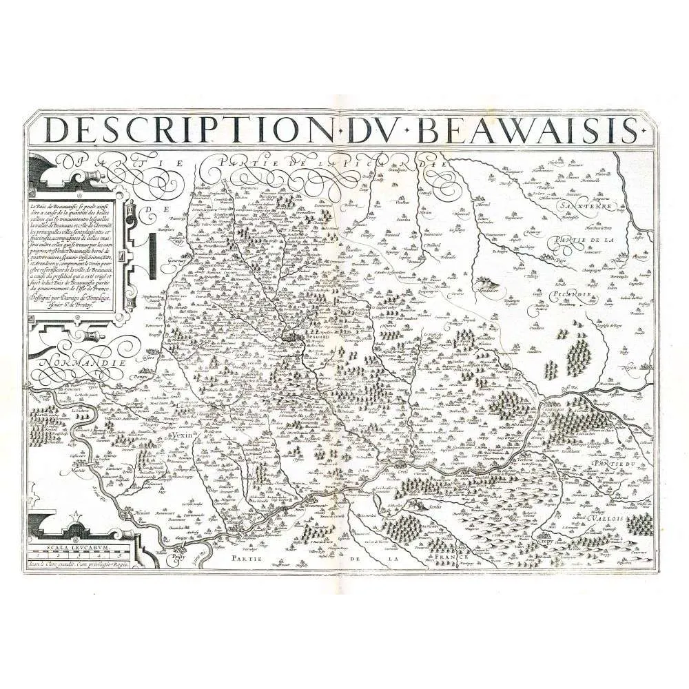 Carte Beauvaisis Damien Templeux XVIIe siècle Picardie Normandie | Cadeau-Souvenir Carte Beauvaisis Damien Templeux XVIIe siècle Picardie Normandie | Cadeau-Souvenir