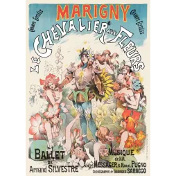 Affiche ballet Chevalier aux Fleurs Marigny Messager Paris | Cadeau-Souvenir