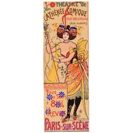 Affiche Athénée-Comique Paris-sur-Scène Métivet revue XIXe | Cadeau-Souvenir