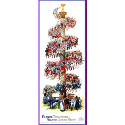 Illustration patriotique France Toujours soldats colonne histoire militaire | Cadeau-Souvenir