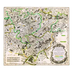 Carte Vermandois Évêché Noyon Sanson Abbeville XVIIe Picardie | Cadeau-Souvenir
