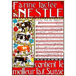 Affiche Farine Lactée Nestlé vaches suisse Bastard 1904 | Cadeau-Souvenir